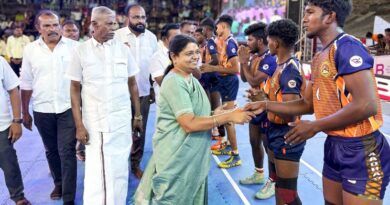 தூத்துக்குடியில் மாநில அளவிலான மின்னொளி கபடி போட்டி கல்லூரி அணிகள் மோதல்